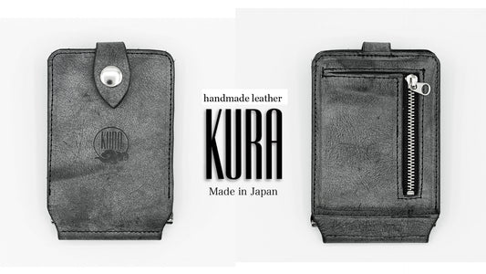 【KURA leather】 マネークリップ Wallet #04(コインケース付き)が新登場‼