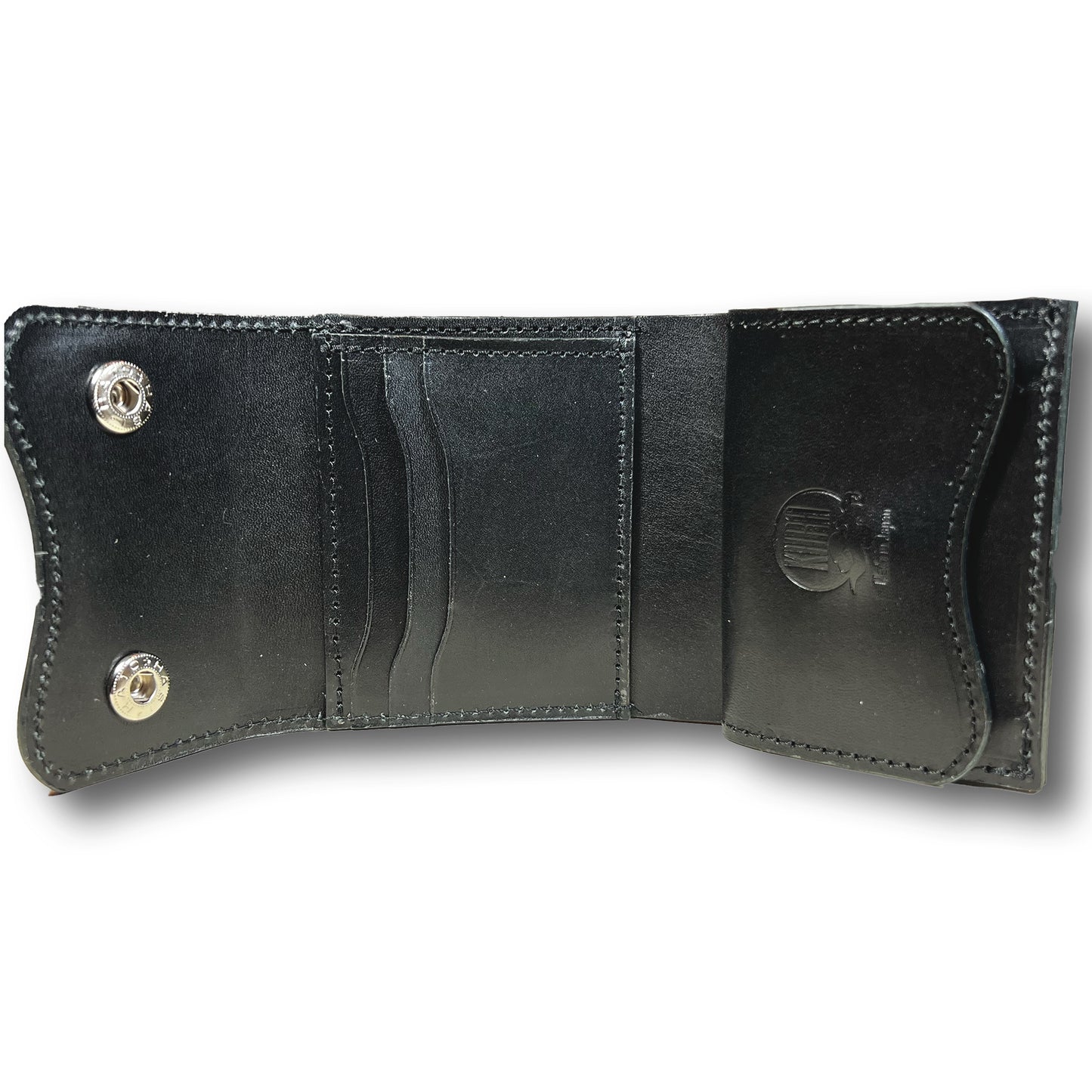 【KURA leather】Half Wallet #27 AMAZZONIA Black