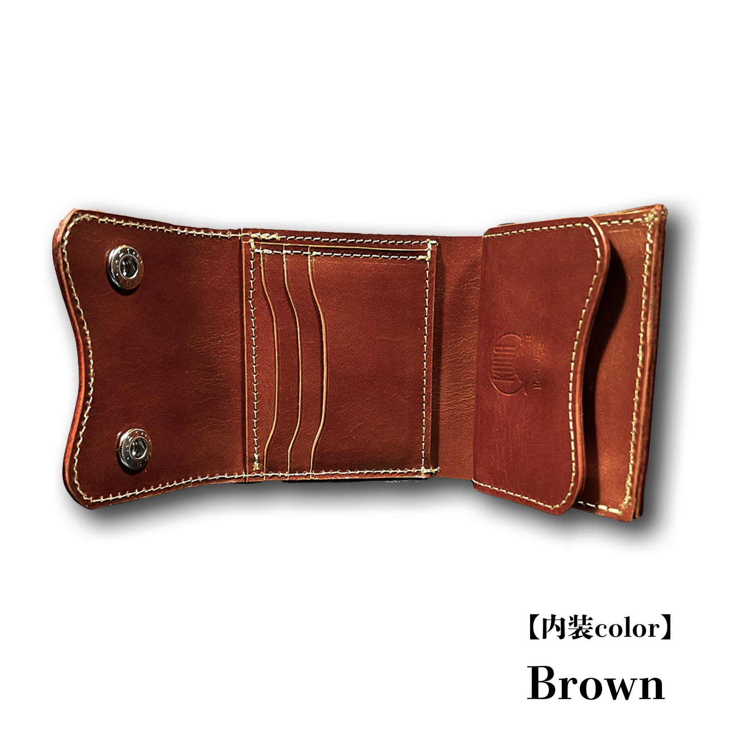 【KURA leather】【NEW】Half Wallet(本革) #23(orange)