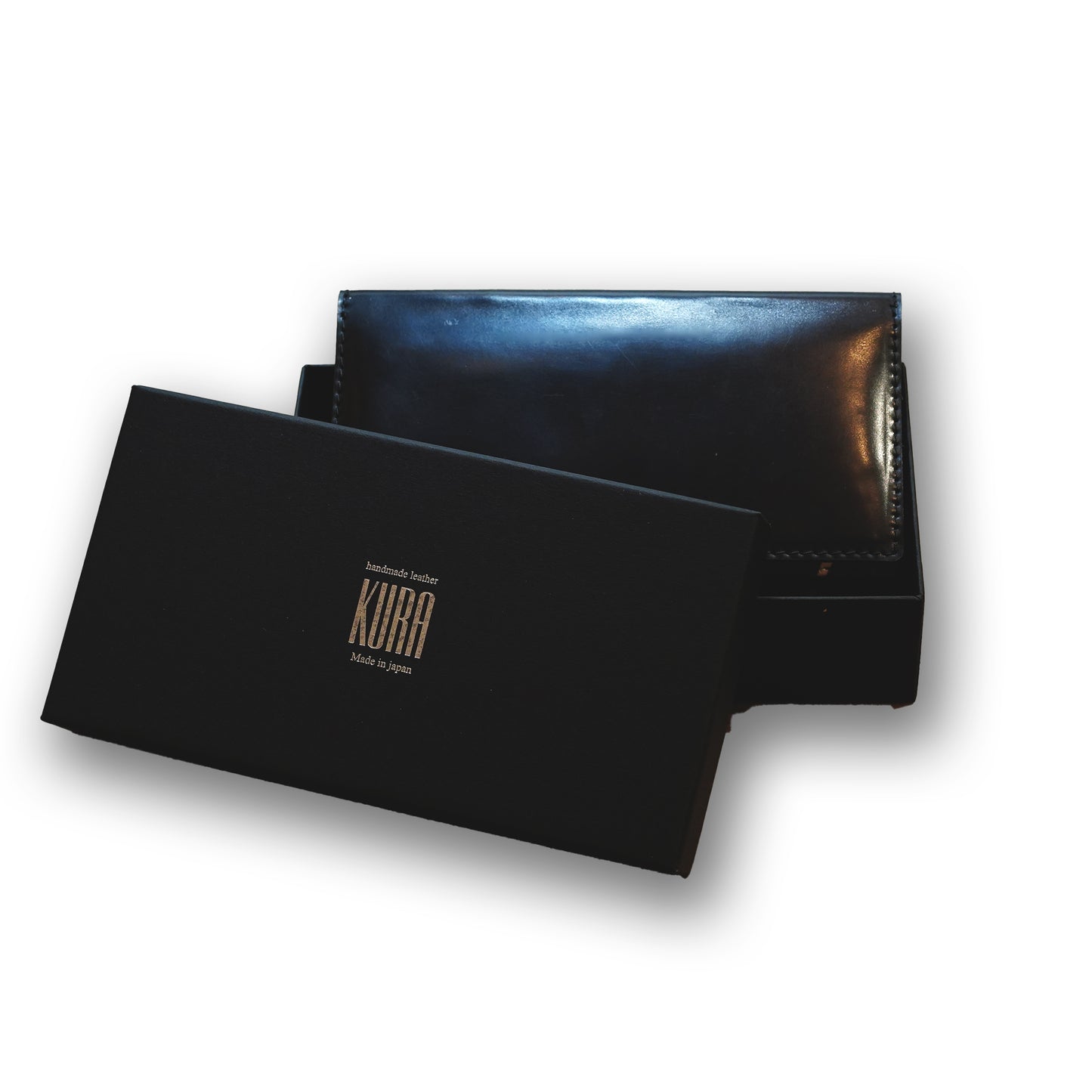 【KURA leather】 CORDOVAN (コードバン)ロングウォレット#19 BLACK