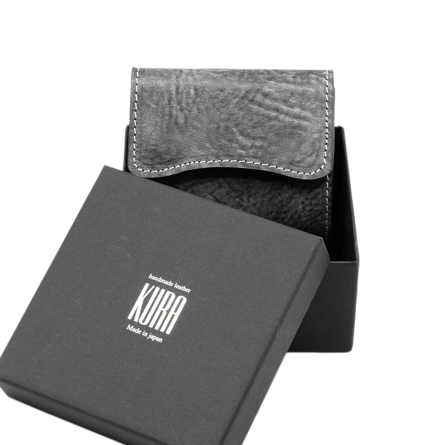 【KURA leather】Half Wallet(本革)#13 Brack