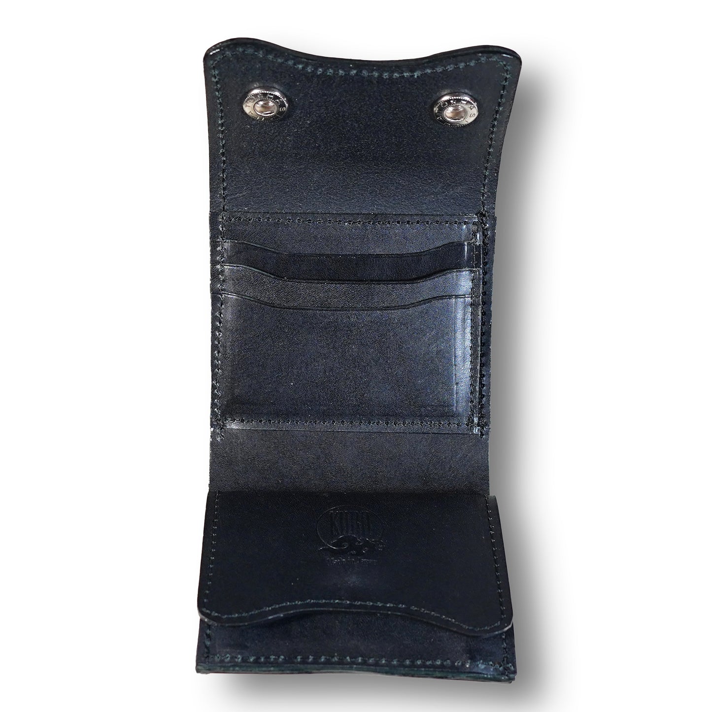 【KURA leather】Half Wallet(ブライドルレザー) ブラック#17