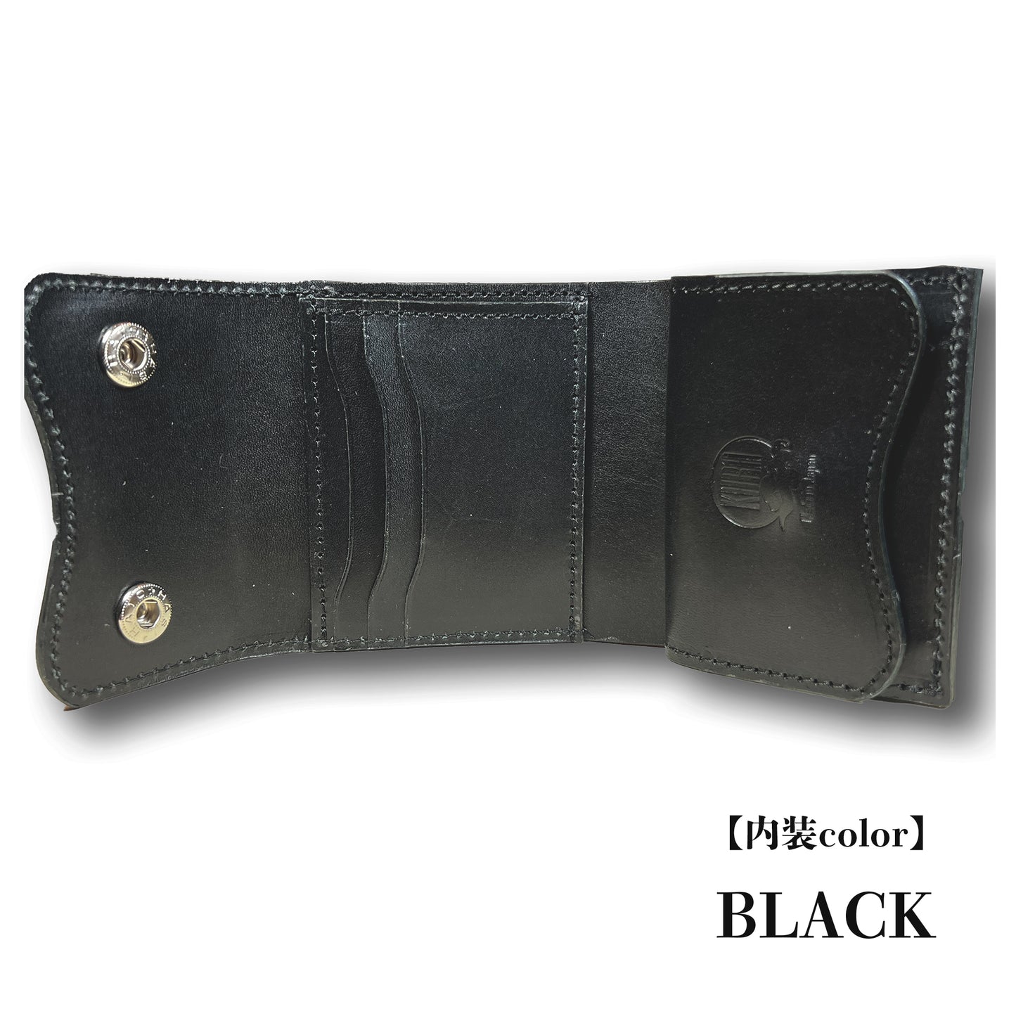 【KURA leather】Half Wallet(本革)#13 Brack
