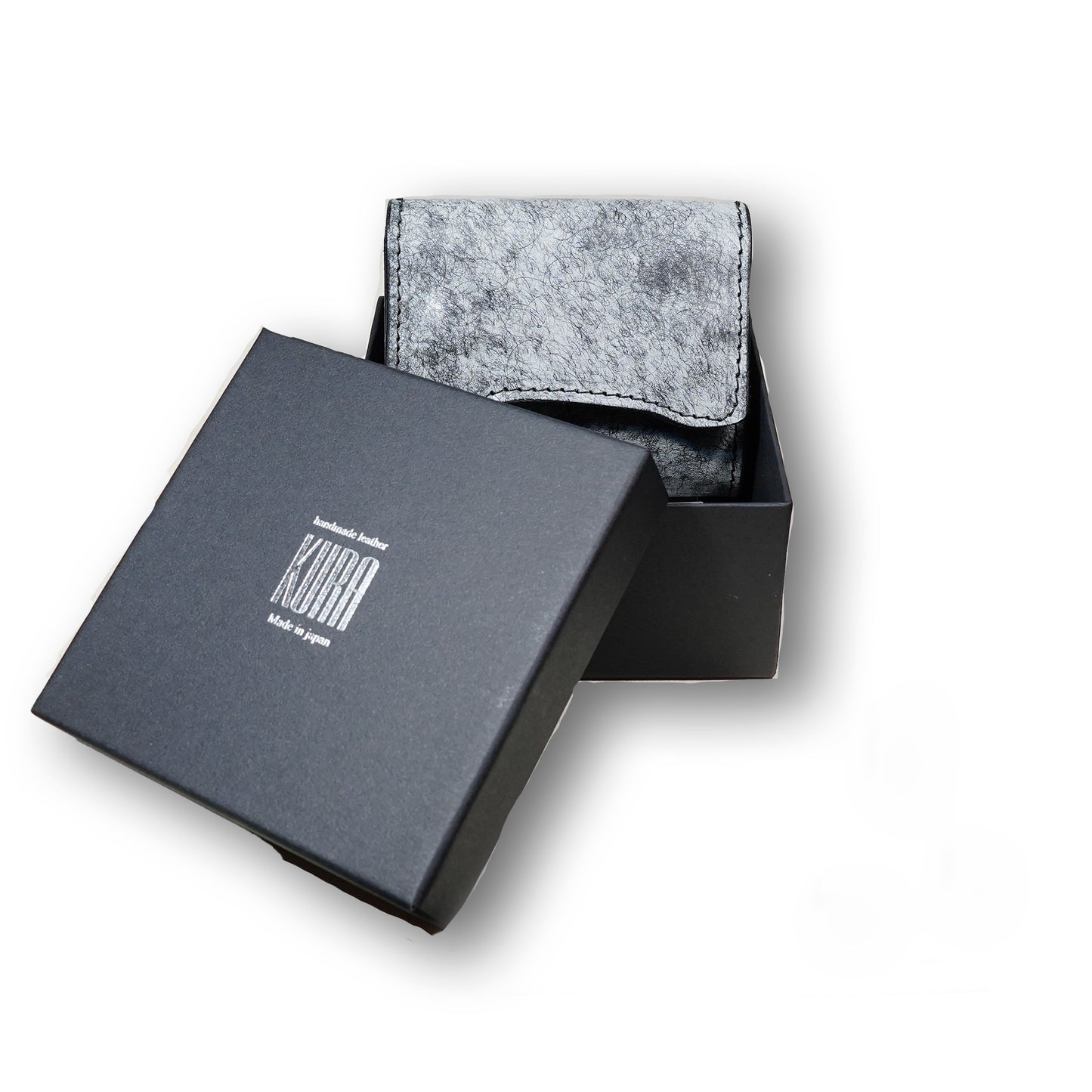 【KURA leather】Half Wallet(本革) #21『MARGOT FOG / マルゴー フォグ』(black)