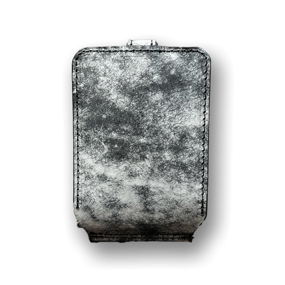 【KURA leather】mini wallet #03 MARGOT FOG / BLACK(マネークリップ付き)