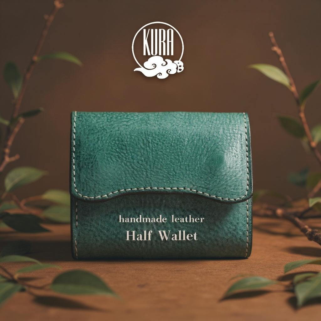 KURA leather】Half Wallet(本革) ＃16 (ビリジアングリーン） – kura