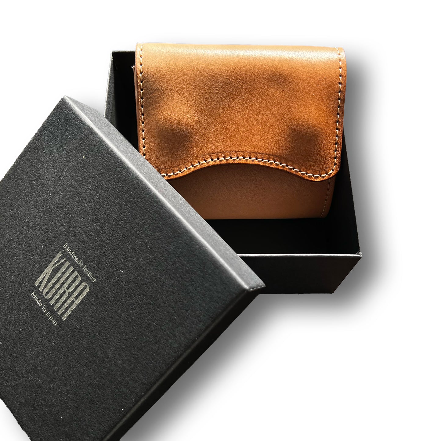 【KURA leather】Half Wallet(本革) サドルレザー(natural)