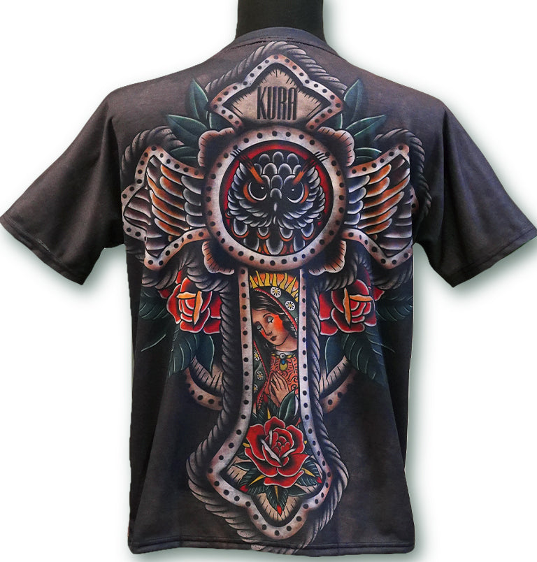 KURA full graphic T-shirt(フルグラフィックTシャツ) 【キリスト&クロス】#9002