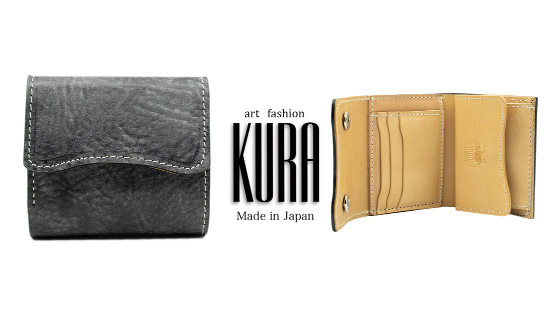 【KURA leather】Half Wallet ＃13 Brackが新登場‼