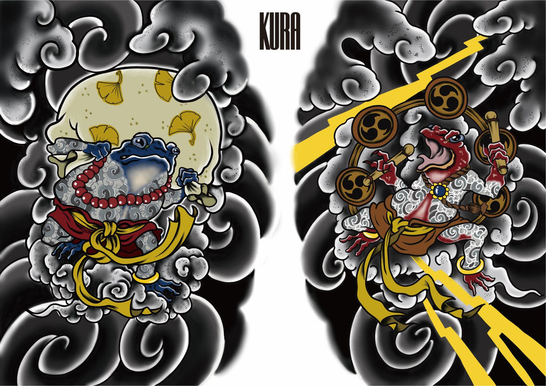 【KURA】新作!! 近日発売!! 【風神雷神】Japanese traditional tattoo series  #1016