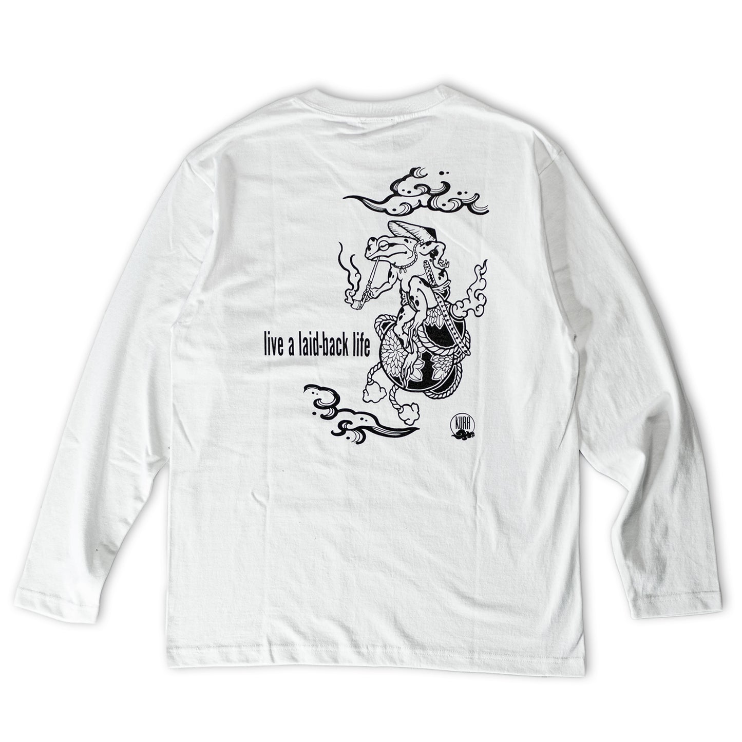 KURA T-shirt series  ロングスリーブ 【蛙と瓢箪】(Color 3色)