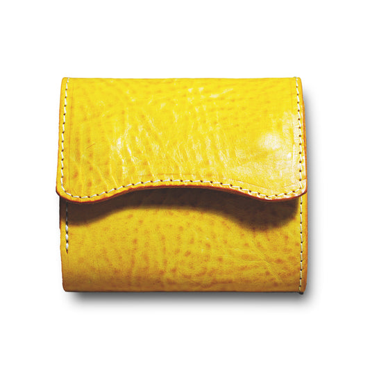 【KURA leather】Half Wallet(本革) ＃15（yellow）