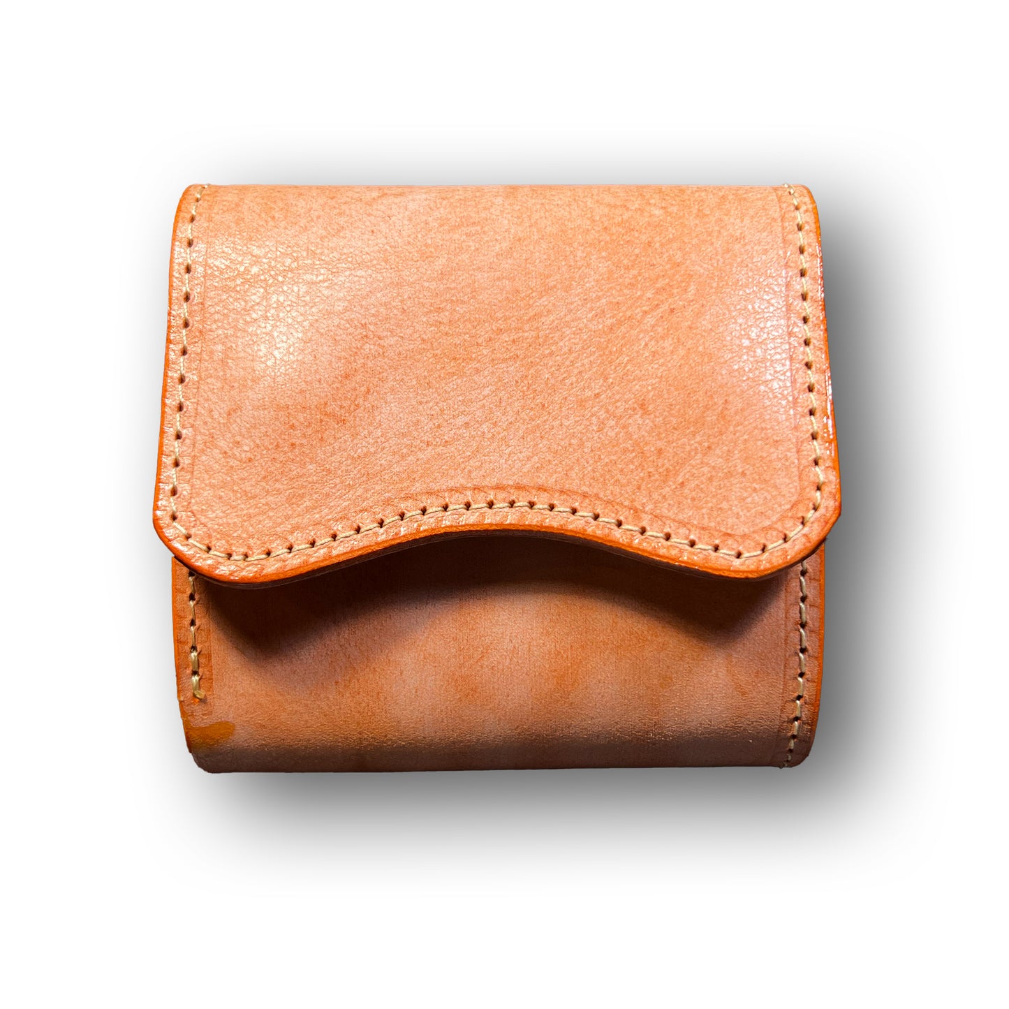 【KURA leather】【NEW】Half Wallet(本革) ＃23（orange）