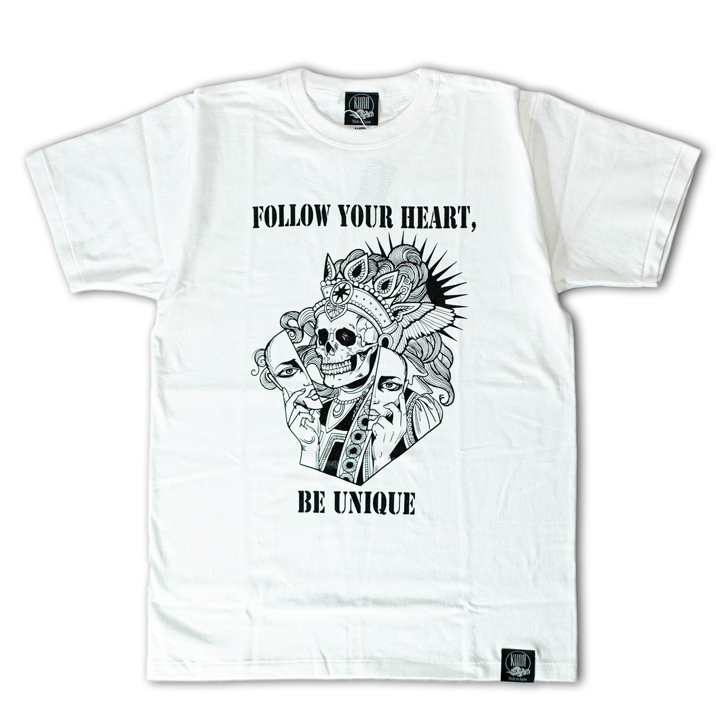 【KURA】T-shirt skull series (Color 2色)