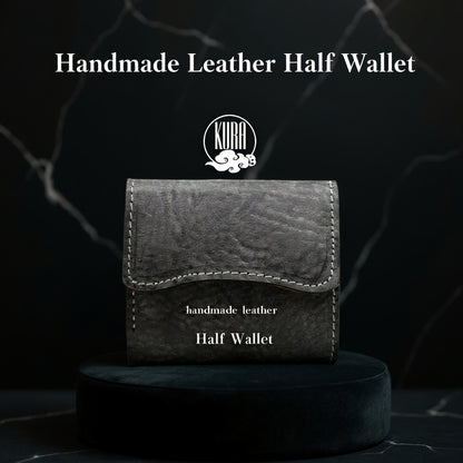 【KURA leather】Half Wallet(本革)＃13 Brack