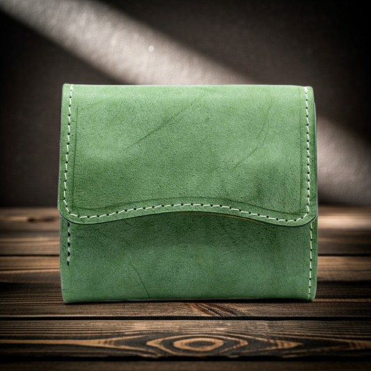【KURA leather】Half Wallet ＃14 Green