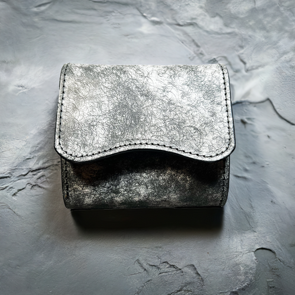 【KURA leather】Half Wallet(本革) ＃21『MARGOT FOG / マルゴー フォグ』（black）